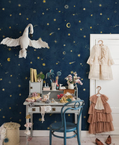 Sandberg Customized Wallpaper - Starry Sky - Blue & Gold