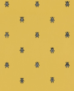 Sandberg Wallpaper - Audrey - Yellow & Black