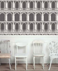 Fornasetti Senza Tempo Wallpaper - Procuratie - Black & White