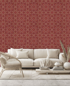 Morris Wallpaper - Brophy Trellis - Red