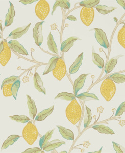 Morris Wallpaper - Lemon Tree - Yellow, Green & Beige