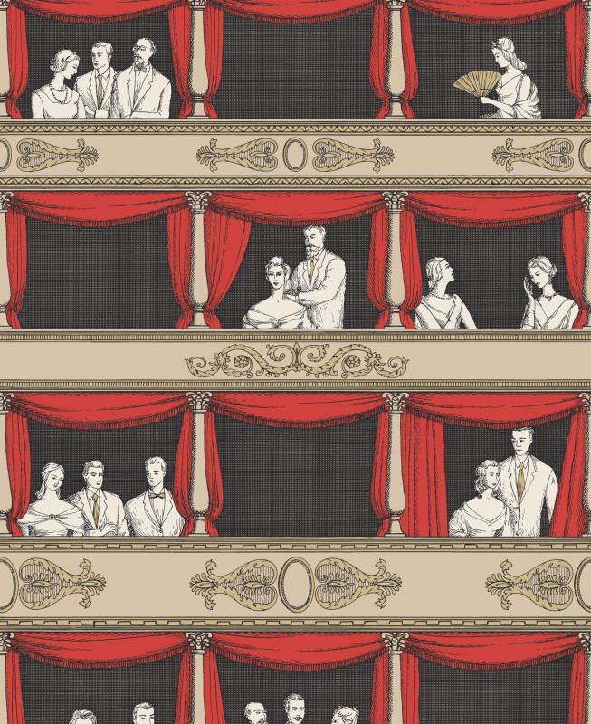 Fornasetti Senza Tempo Wallpaper - Teatro - Linen & Rouge