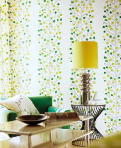 Scion Wallpaper - Berry Tree - Green