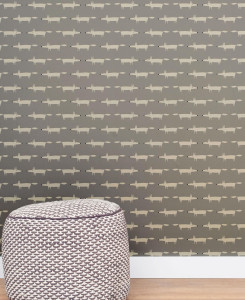 Scion Wallpaper - Little Fox - Grey