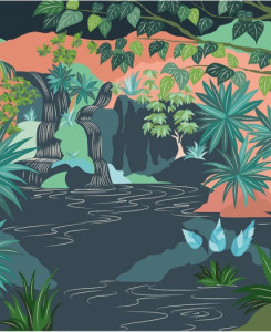 Pannello Decorativo Caselio - Tropical Falls - Multicolore